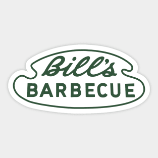 Bill's Barbecue Sign Sticker